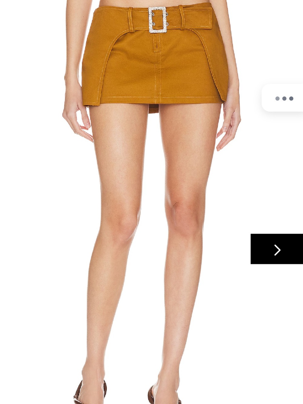Superdown Emmett Brown Buckled Micro Mini Skirt size M